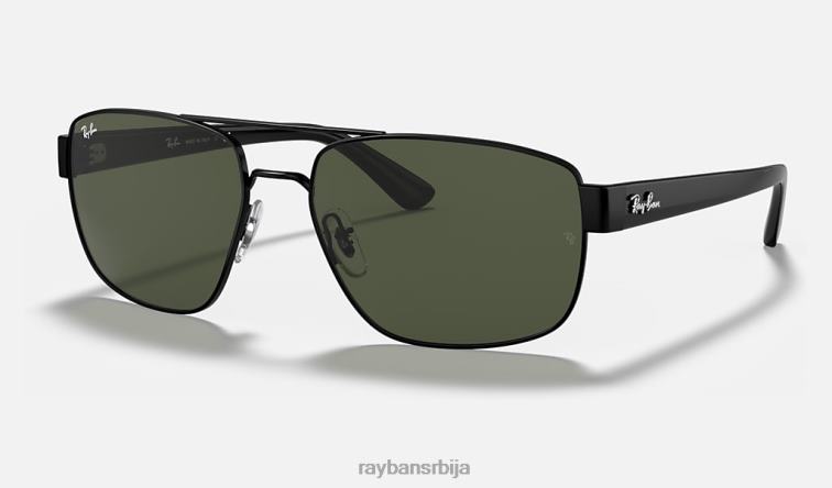 Ray-Ban рб3663 P0HP668 наочаре за сунце полирана црно/зелена мушкарци