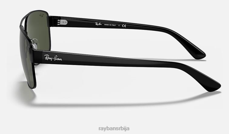 Ray-Ban рб3663 P0HP668 наочаре за сунце полирана црно/зелена мушкарци