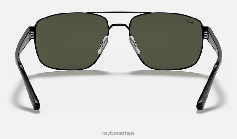 Ray-Ban рб3663 P0HP668 наочаре за сунце полирана црно/зелена мушкарци