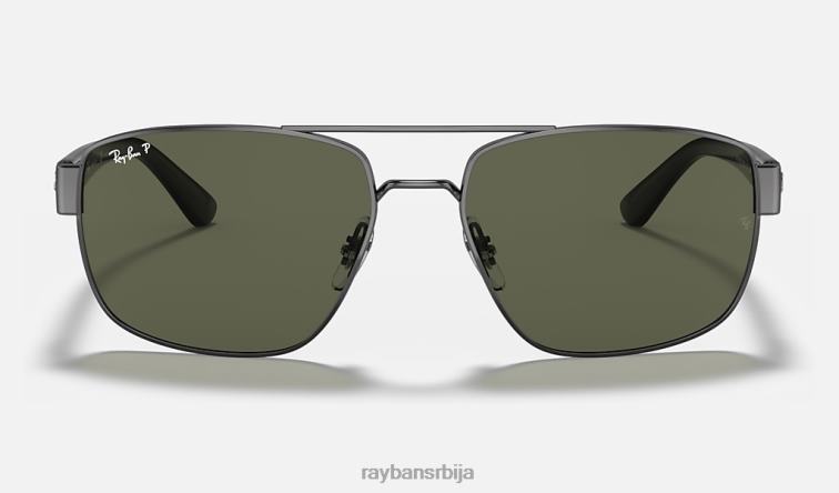 Ray-Ban рб3663 P0HP669 наочаре за сунце углачан гунметал/зелено мушкарци