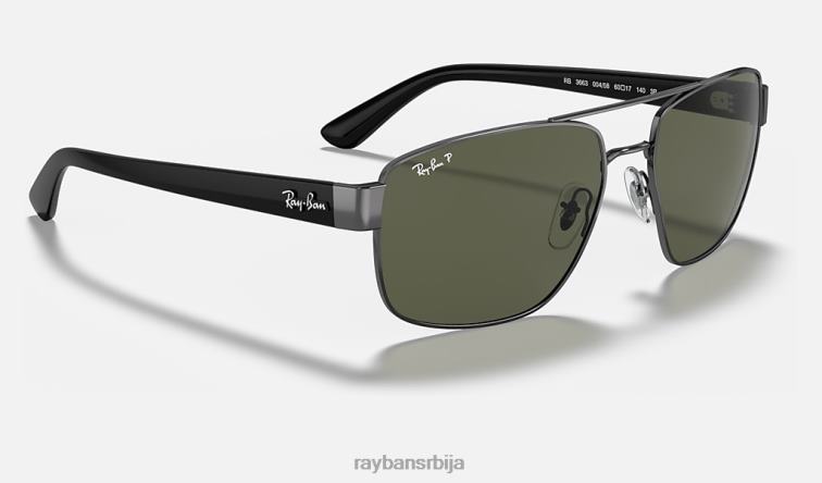 Ray-Ban рб3663 P0HP669 наочаре за сунце углачан гунметал/зелено мушкарци