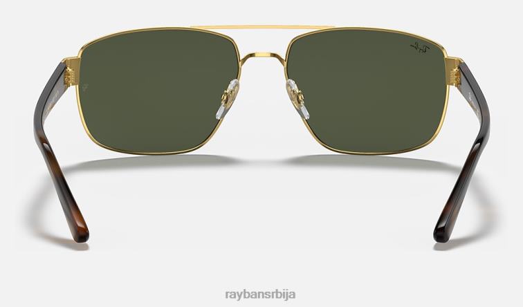 Ray-Ban рб3663 P0HP670 наочаре за сунце полирано златно/зелено мушкарци