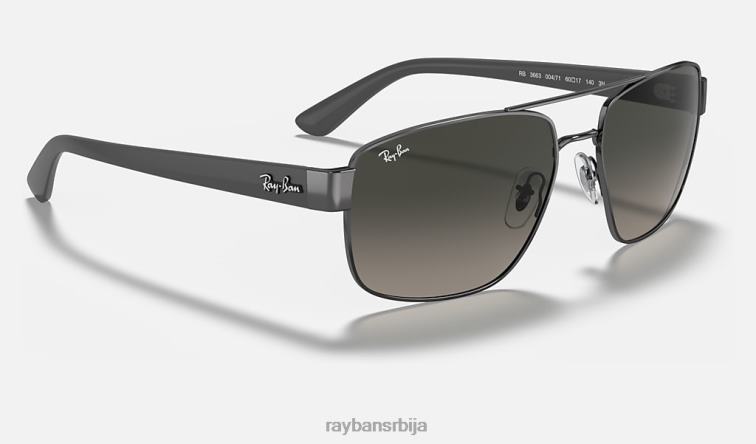 Ray-Ban рб3663 P0HP672 наочаре за сунце углачан гунметал/сива мушкарци