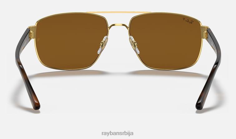 Ray-Ban рб3663 P0HP673 наочаре за сунце полирано злато/браон мушкарци