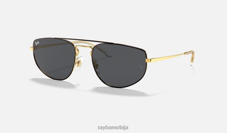 Ray-Ban рб3668 P0HP366 наочаре за сунце полирано црно на златно/сиво мушкарци