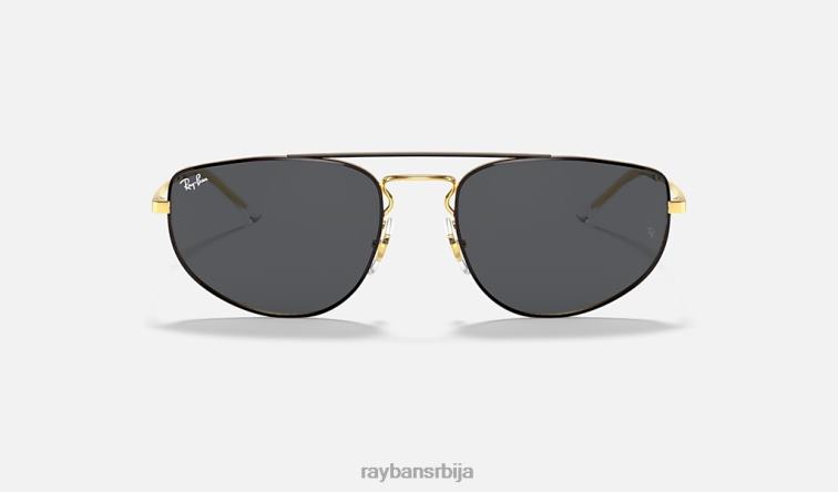 Ray-Ban рб3668 P0HP366 наочаре за сунце полирано црно на златно/сиво мушкарци