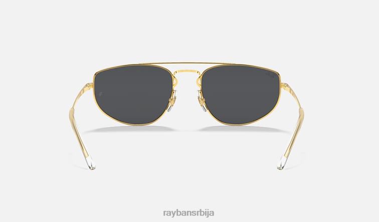 Ray-Ban рб3668 P0HP366 наочаре за сунце полирано црно на златно/сиво мушкарци