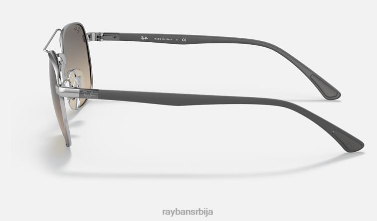 Ray-Ban рб3670 P0HP1112 наочаре за сунце полирано сребрно/светло сиво мушкарци