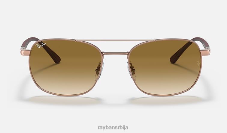 Ray-Ban рб3670 P0HP1114 наочаре за сунце полирани бакар/светло браон мушкарци