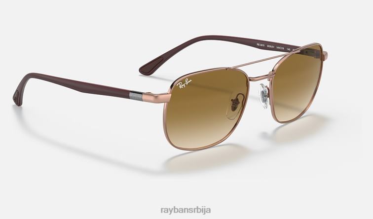 Ray-Ban рб3670 P0HP1114 наочаре за сунце полирани бакар/светло браон мушкарци