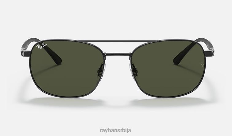 Ray-Ban рб3670 P0HP1115 наочаре за сунце полирана црно/зелена мушкарци