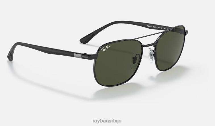 Ray-Ban рб3670 P0HP1115 наочаре за сунце полирана црно/зелена мушкарци