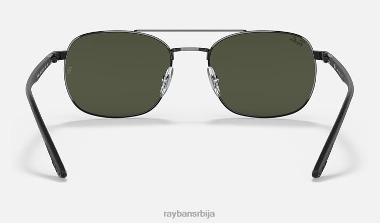 Ray-Ban рб3670 P0HP1115 наочаре за сунце полирана црно/зелена мушкарци