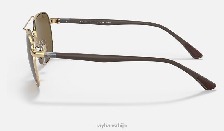 Ray-Ban рб3670цх цхроманце P0HP1181 наочаре за сунце полирано злато/браон мушкарци