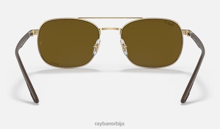 Ray-Ban рб3670цх цхроманце P0HP1181 наочаре за сунце полирано злато/браон мушкарци