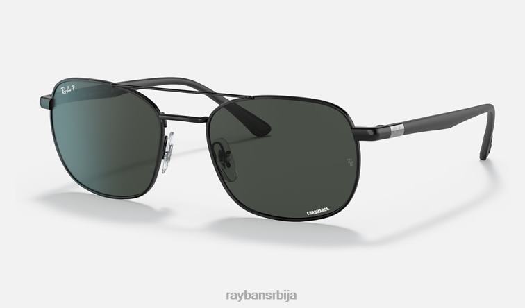 Ray-Ban рб3670цх цхроманце P0HP1182 наочаре за сунце полирана црна/тамно сива мушкарци