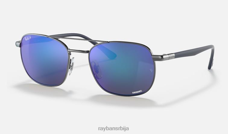 Ray-Ban рб3670цх цхроманце P0HP1183 наочаре за сунце углачан гунметал/сива/плава мушкарци