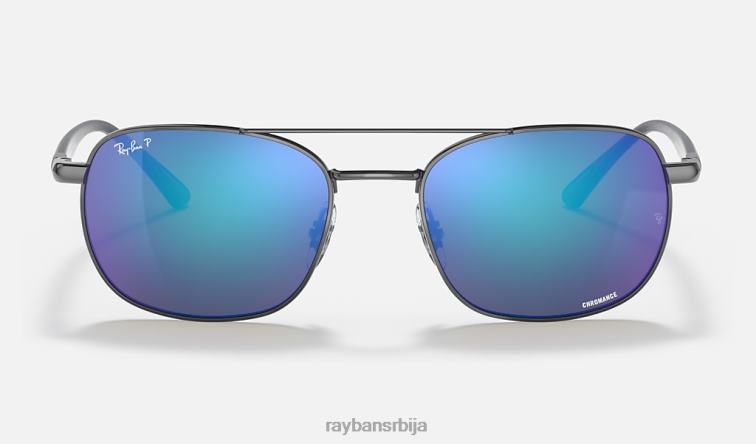Ray-Ban рб3670цх цхроманце P0HP1183 наочаре за сунце углачан гунметал/сива/плава мушкарци