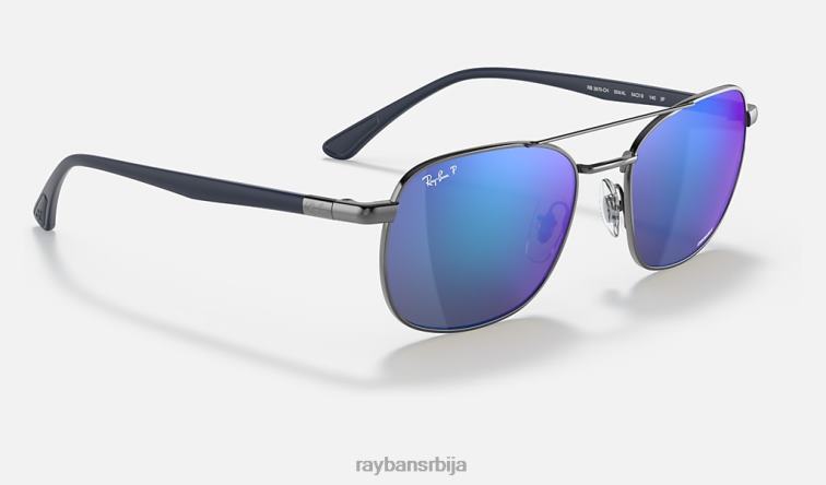 Ray-Ban рб3670цх цхроманце P0HP1183 наочаре за сунце углачан гунметал/сива/плава мушкарци