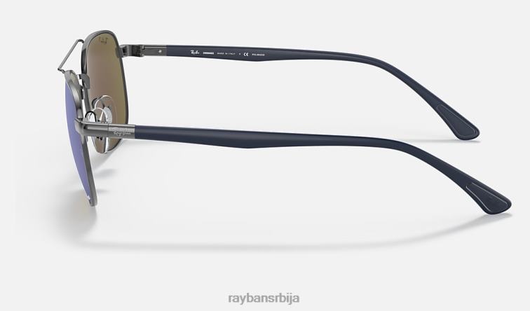 Ray-Ban рб3670цх цхроманце P0HP1183 наочаре за сунце углачан гунметал/сива/плава мушкарци