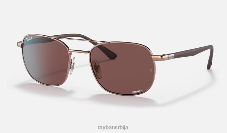Ray-Ban рб3670цх цхроманце P0HP1184 наочаре за сунце полирани бакар/љубичаста мушкарци