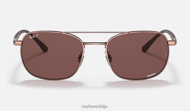 Ray-Ban рб3670цх цхроманце P0HP1184 наочаре за сунце полирани бакар/љубичаста мушкарци