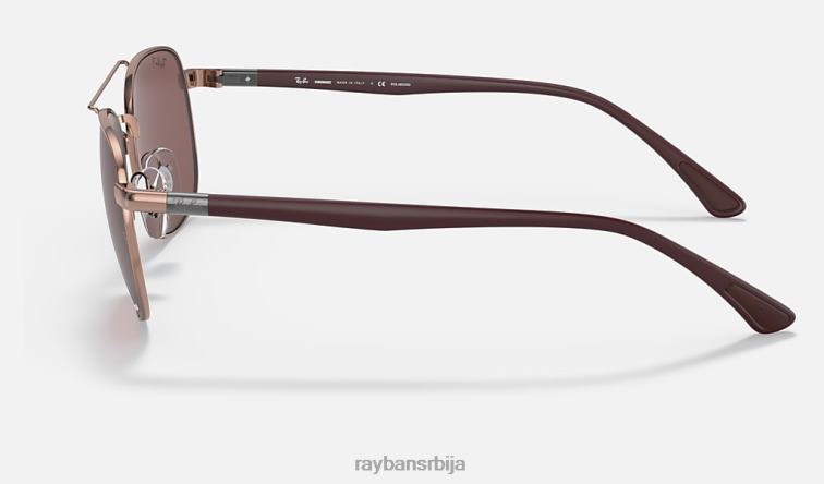 Ray-Ban рб3670цх цхроманце P0HP1184 наочаре за сунце полирани бакар/љубичаста мушкарци