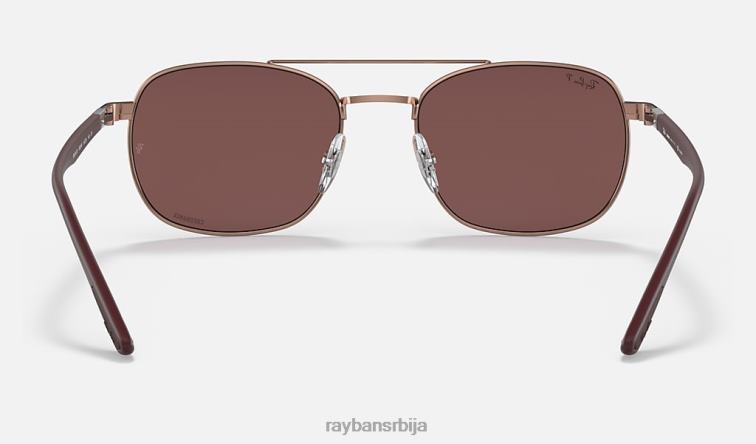 Ray-Ban рб3670цх цхроманце P0HP1184 наочаре за сунце полирани бакар/љубичаста мушкарци