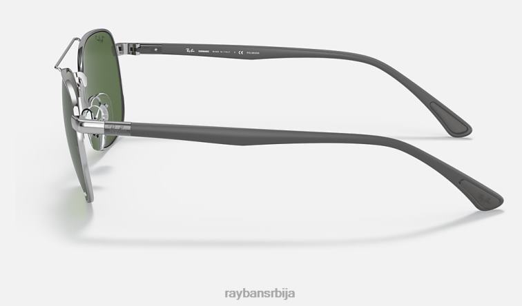 Ray-Ban рб3670цх цхроманце P0HP1185 наочаре за сунце полирано сребрно/тамно зелено мушкарци
