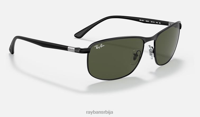 Ray-Ban рб3671 P0HP980 наочаре за сунце полирана црно/зелена мушкарци