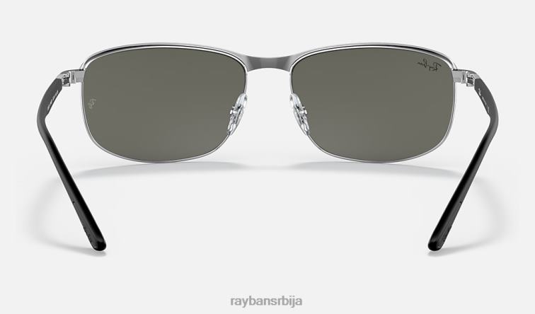 Ray-Ban рб3671 P0HP981 наочаре за сунце полирана црна на сребрно/тамно сива мушкарци