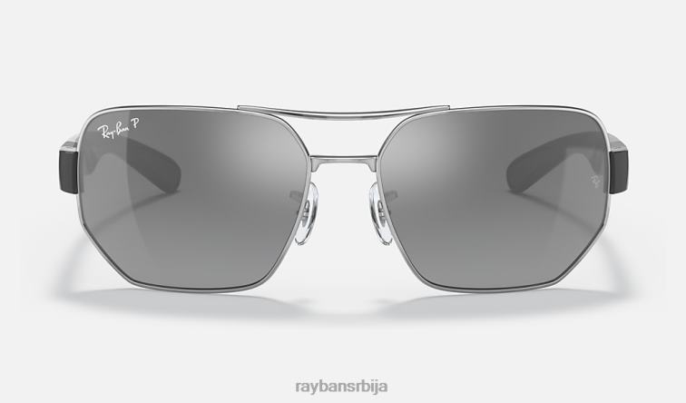 Ray-Ban рб3672 P0HP1127 наочаре за сунце полирано сребро/сребро мушкарци