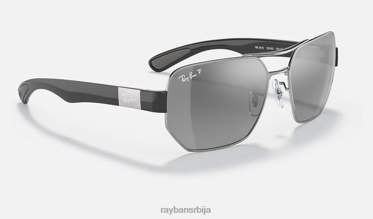 Ray-Ban рб3672 P0HP1127 наочаре за сунце полирано сребро/сребро мушкарци