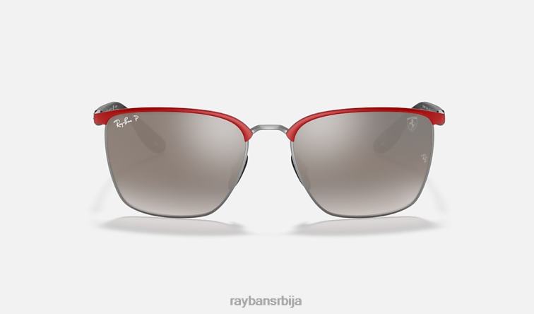Ray-Ban рб3673м сцудериа феррари колекција P0HP915 наочаре за сунце мат црвена/сребрна мушкарци