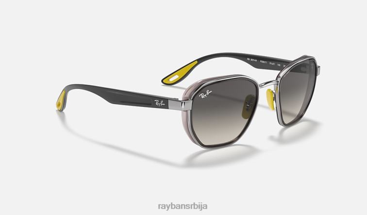 Ray-Ban рб3674м сцудериа феррари колекција P0HP1081 наочаре за сунце углачан гунметал/сива мушкарци