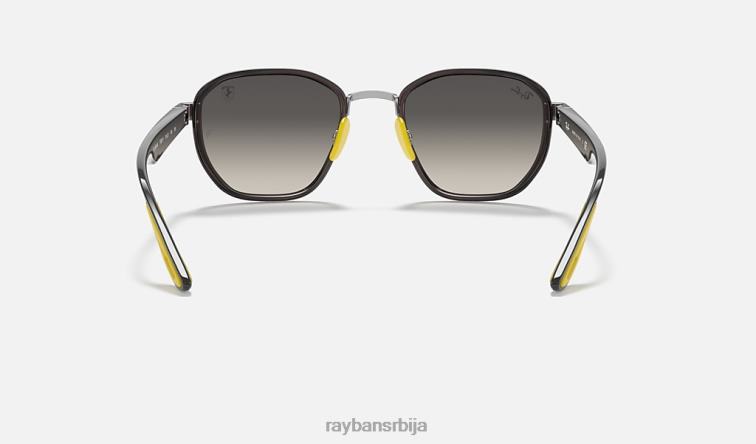 Ray-Ban рб3674м сцудериа феррари колекција P0HP1081 наочаре за сунце углачан гунметал/сива мушкарци
