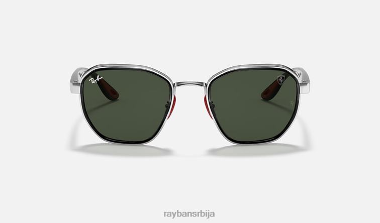 Ray-Ban рб3674м сцудериа феррари колекција P0HP1082 наочаре за сунце полирано сребрно/зелено мушкарци