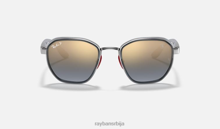 Ray-Ban рб3674м сцудериа феррари колекција P0HP1083 наочаре за сунце углачан гунметал/плаво мушкарци