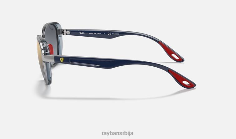Ray-Ban рб3674м сцудериа феррари колекција P0HP1083 наочаре за сунце углачан гунметал/плаво мушкарци