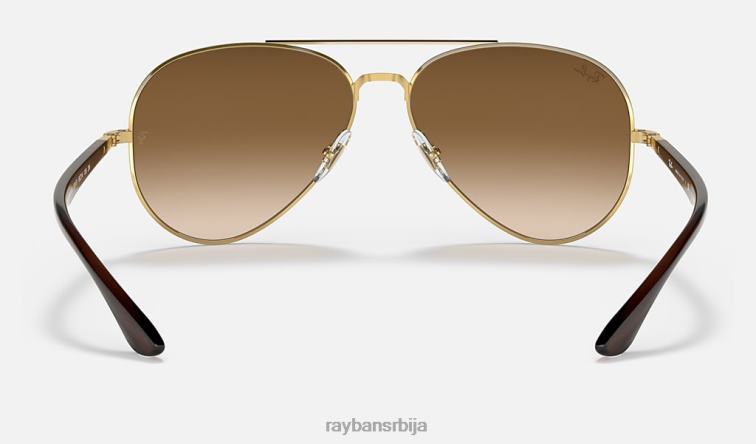 Ray-Ban рб3675 P0HP1284 наочаре за сунце полирано злато/светло браон мушкарци