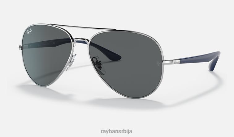 Ray-Ban рб3675 P0HP1285 наочаре за сунце полирана сребрна/тамно сива мушкарци