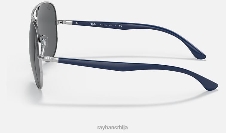 Ray-Ban рб3675 P0HP1285 наочаре за сунце полирана сребрна/тамно сива мушкарци