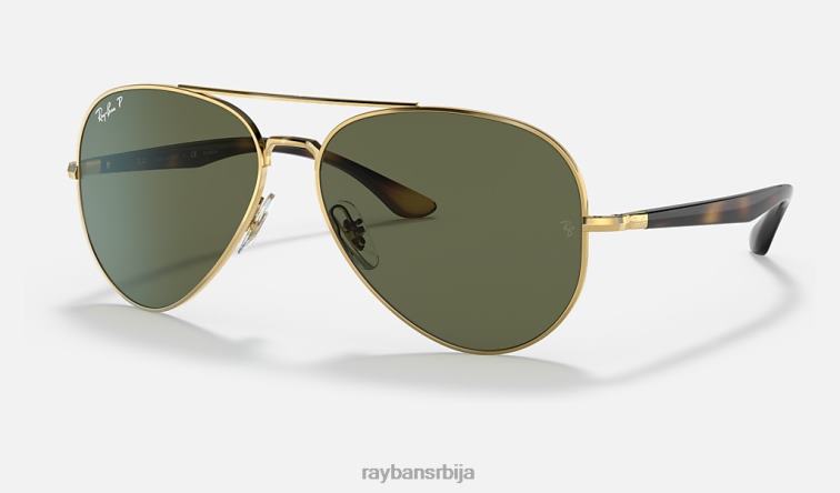 Ray-Ban рб3675 P0HP1286 наочаре за сунце полирано златно/зелено мушкарци