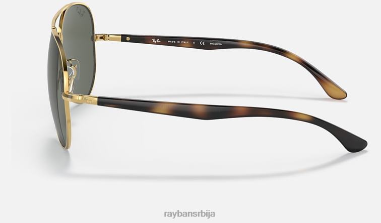 Ray-Ban рб3675 P0HP1286 наочаре за сунце полирано златно/зелено мушкарци