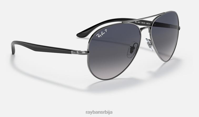 Ray-Ban рб3675 P0HP1287 наочаре за сунце углачан гунметал/плаво/сиво мушкарци