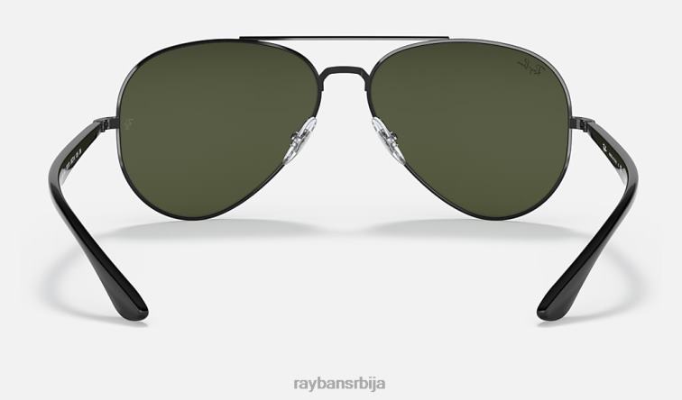 Ray-Ban рб3675 P0HP1288 наочаре за сунце полирана црно/зелена мушкарци