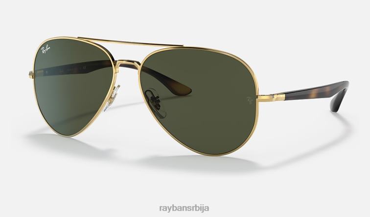 Ray-Ban рб3675 P0HP1290 наочаре за сунце полирано златно/зелено мушкарци