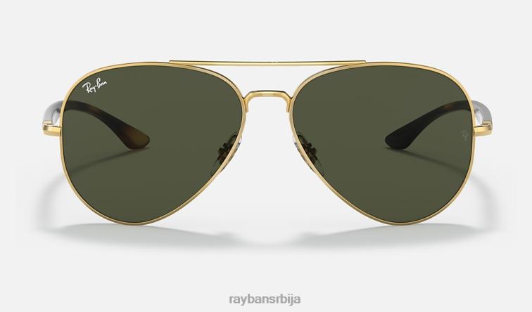 Ray-Ban рб3675 P0HP1290 наочаре за сунце полирано златно/зелено мушкарци