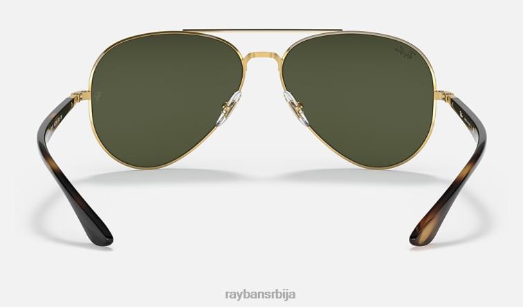 Ray-Ban рб3675 P0HP1290 наочаре за сунце полирано златно/зелено мушкарци