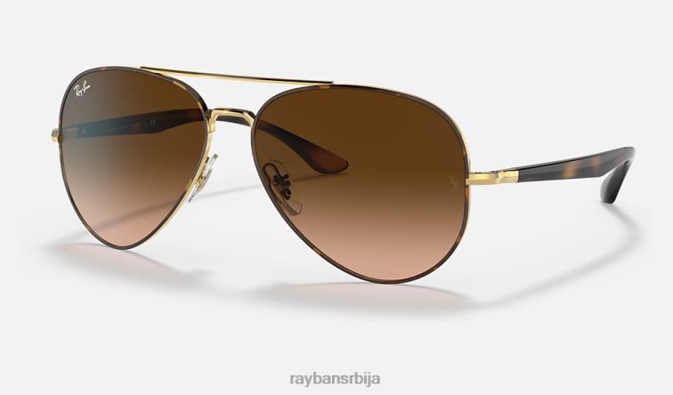 Ray-Ban рб3675 P0HP1291 наочаре за сунце полирано злато/розе/браон мушкарци